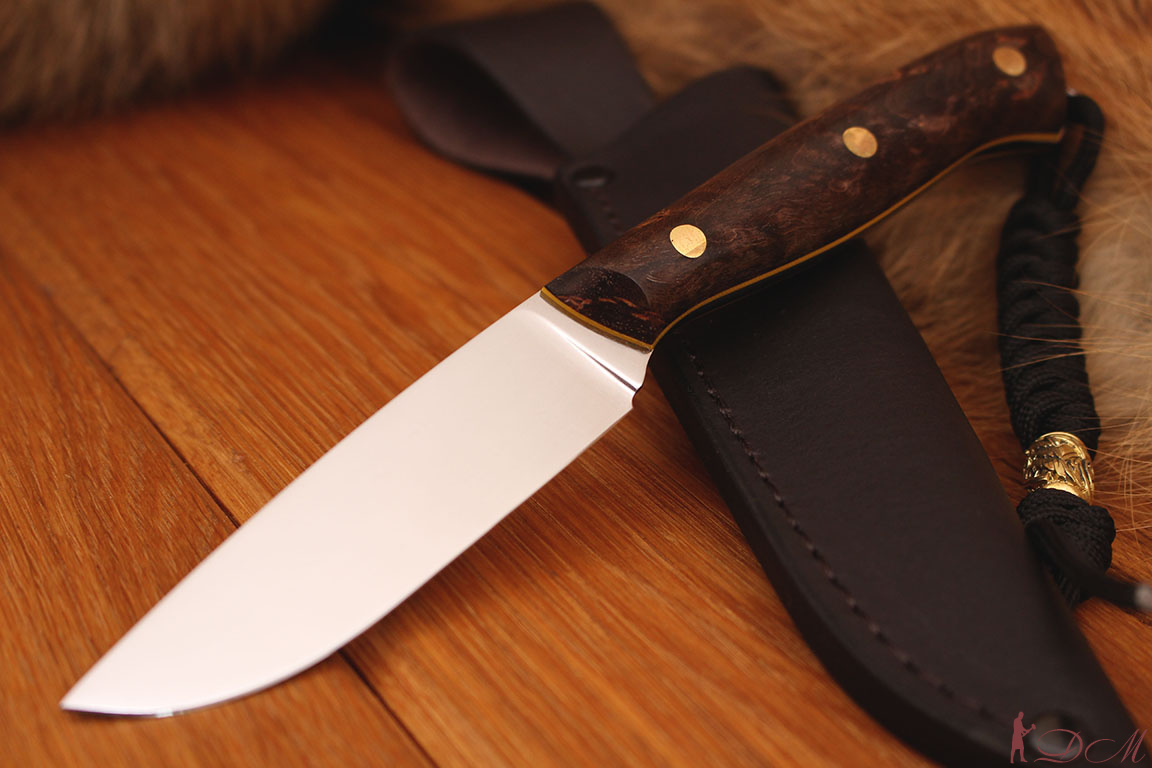 Нож "Сапран" Bohler N690, рукоять карельская береза.
